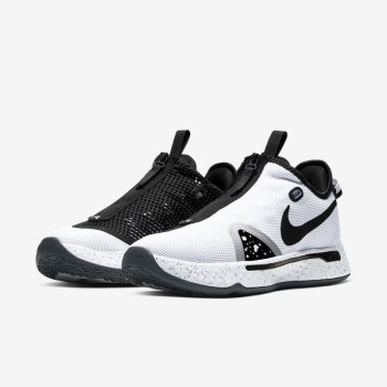 Nike PG 4 - Férfi Kosárlabda Cipő - Fehér/Platina/Fekete